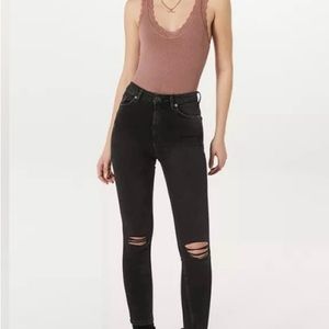 BDG Distressed Crop Twig High Rise Black Jeans